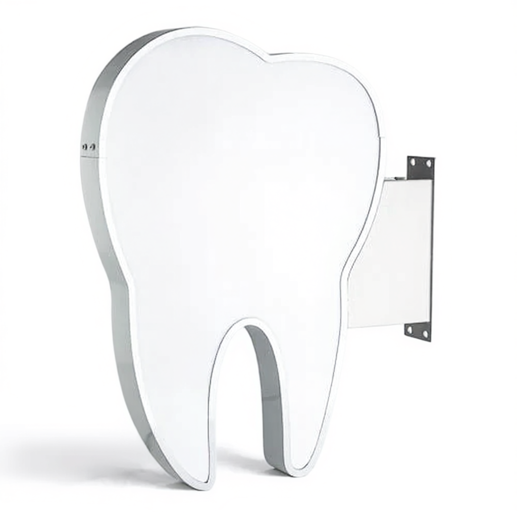 Banderola Luminosa LED con Forma de Muela Clínicas Dentales
