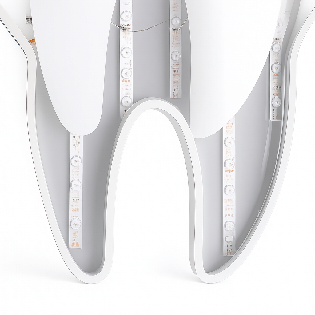Banderola Luminosa LED con Forma de Muela Clínicas Dentales