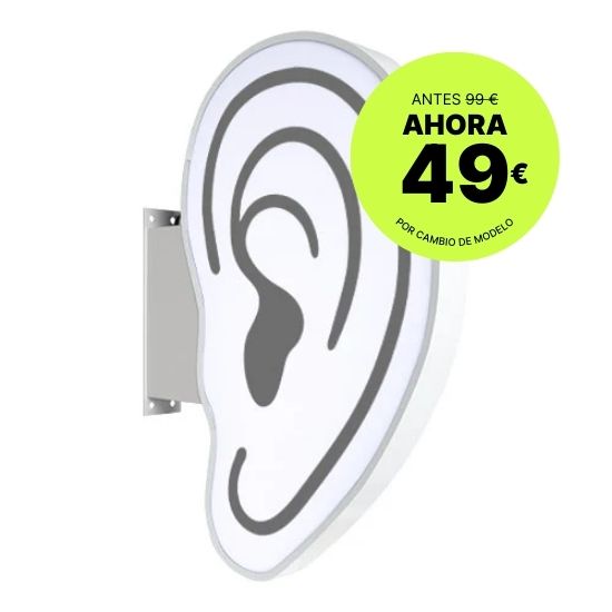 Illuminated Ear shape projection sign for hearing centers