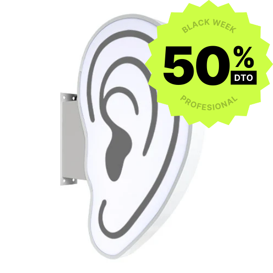 Bandeirola luminosa Orelha para Centros auditivos