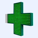 Bandeirola luminosa Cruz Farmácia LED Pixels