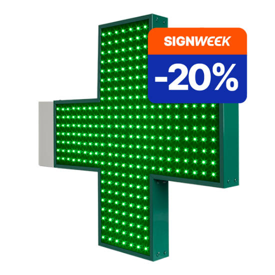 Banderola Cruz Farmacia LED Pixels Programable