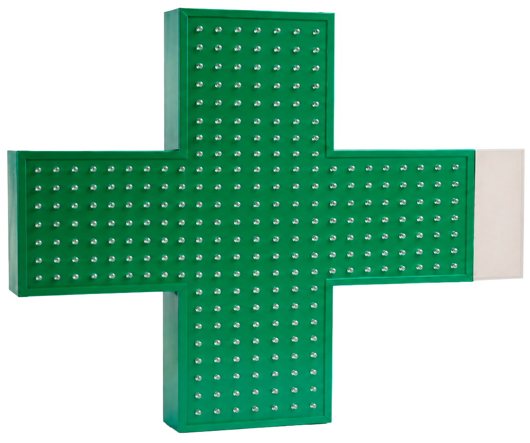 Programmable Pixels LED Pharmacy Cross projecting sign