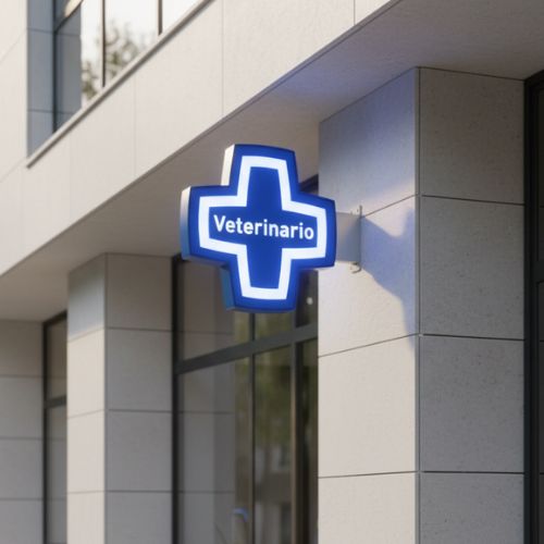 Leuchtkasten Veterinärkreuz zweiseitig