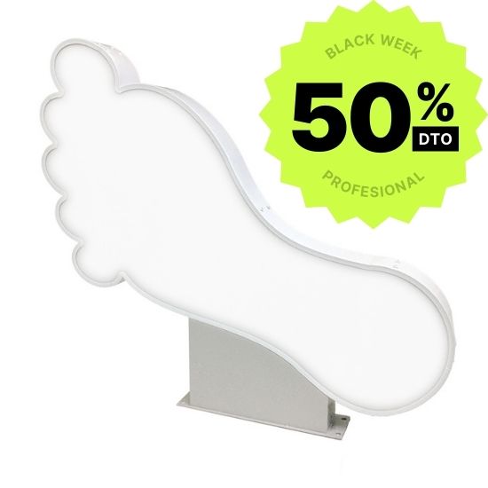 Bandeira Luminosa LED de Pé para Podólogos